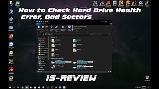 how to check hard drive health, error, bad sectors