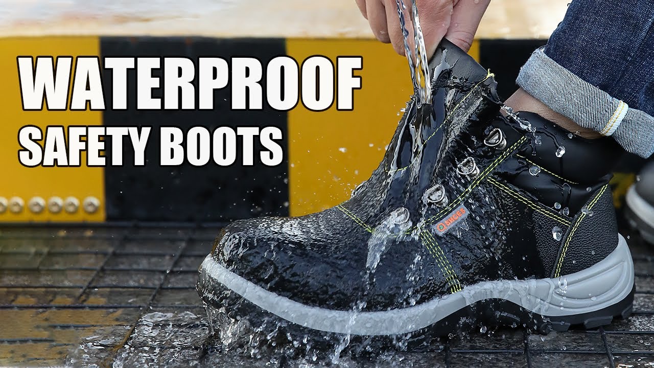 GUYISA New Fashion Waterproof Work Shoes Steel Toe Boots For Men