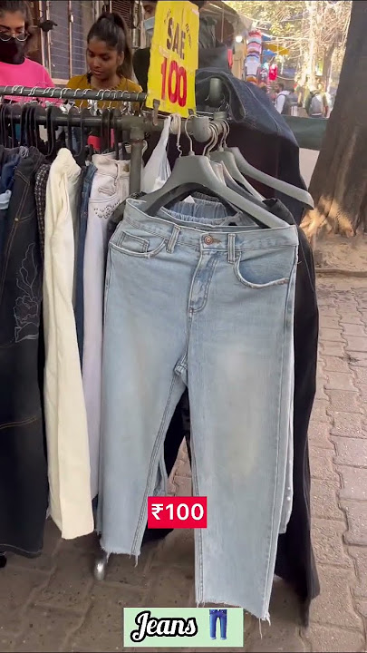 Sarojini Nagar Market Delhi | Jeans in Just ₹100 😱👖 #sarojininagar #shorts #jeans #marketvlog