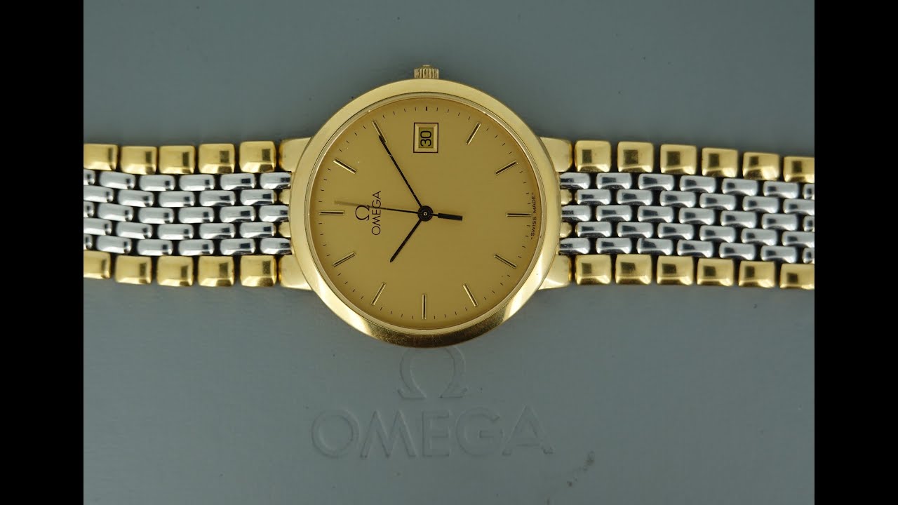 1994 Omega De Ville men's vintage dress watch with box and papers.  Model reference 396.1012