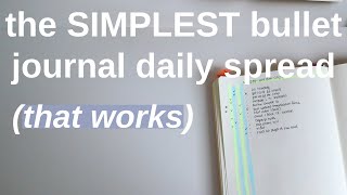 Minimalist Bullet Journal Daily Spread (THAT WORKS)