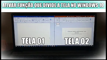 Como trabalhar com a tela dividida?