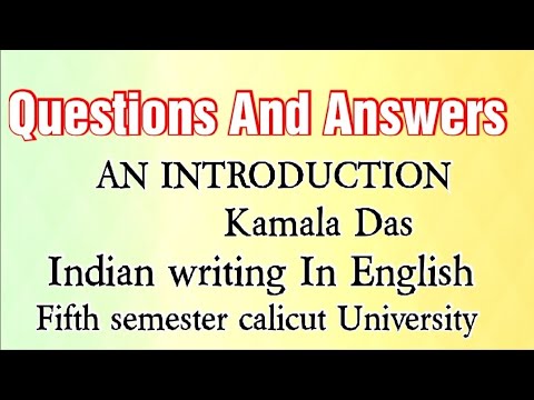 an introduction by kamala das essay questions and answers