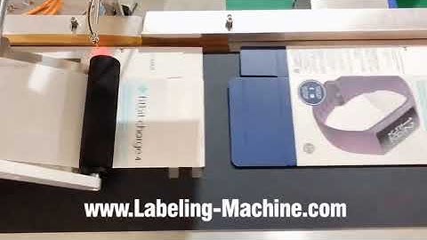 Case cardboard paging feeding automatic top labeling machine testing video