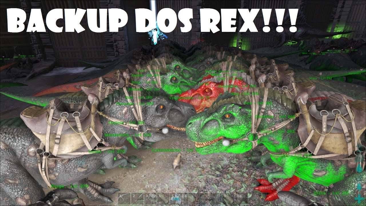 Fazendo backup dos Rex!!! - Ark Survival Evolved - YouTube