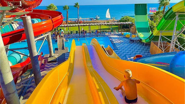 Yellow Multi Water Slide at Club Mega Saray