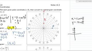 MAT 1440 Pre-Calculus Section 10.3 Part 2 Converting polar and Rectangular Coordinates