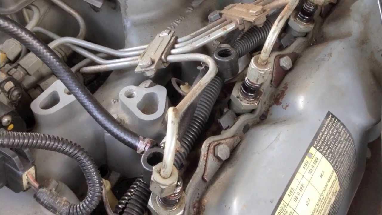 Ford 6 9 7 3 diesel hard start cold stalls and dies fuel leak youtube