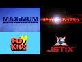 Maximum entertainment  best sellers logo  fox kids  jetix print 200020019982004