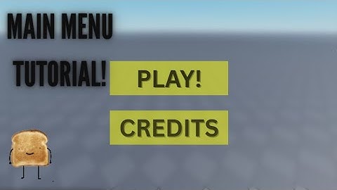3D Main Menu Tutorial | Roblox studio