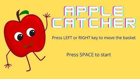 Apple Catcher Game in Python Pygame with source code and assets