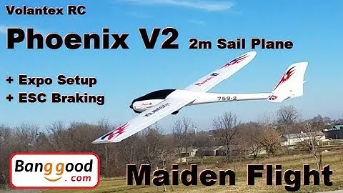 Volantex RC - Phoenix V2 - 2m - Maiden Flight + Expo Setup + ESC Breaking Setup