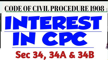 Sec 34, 34A & 34B of CPC, 1908 I Interest I Interest on Public Dues & Public Companies