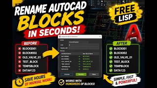 🎯 Rename 1000+ AutoCAD Blocks in Seconds! | Free AutoLISP Tool