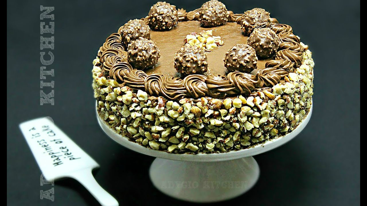 Tort Ferrero Rocher cu ciocolata si alune | Adygio Kitchen