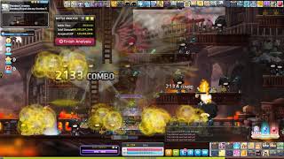 maplestory GMS Bishop training at Burning Cernium ~300Bxp/hr