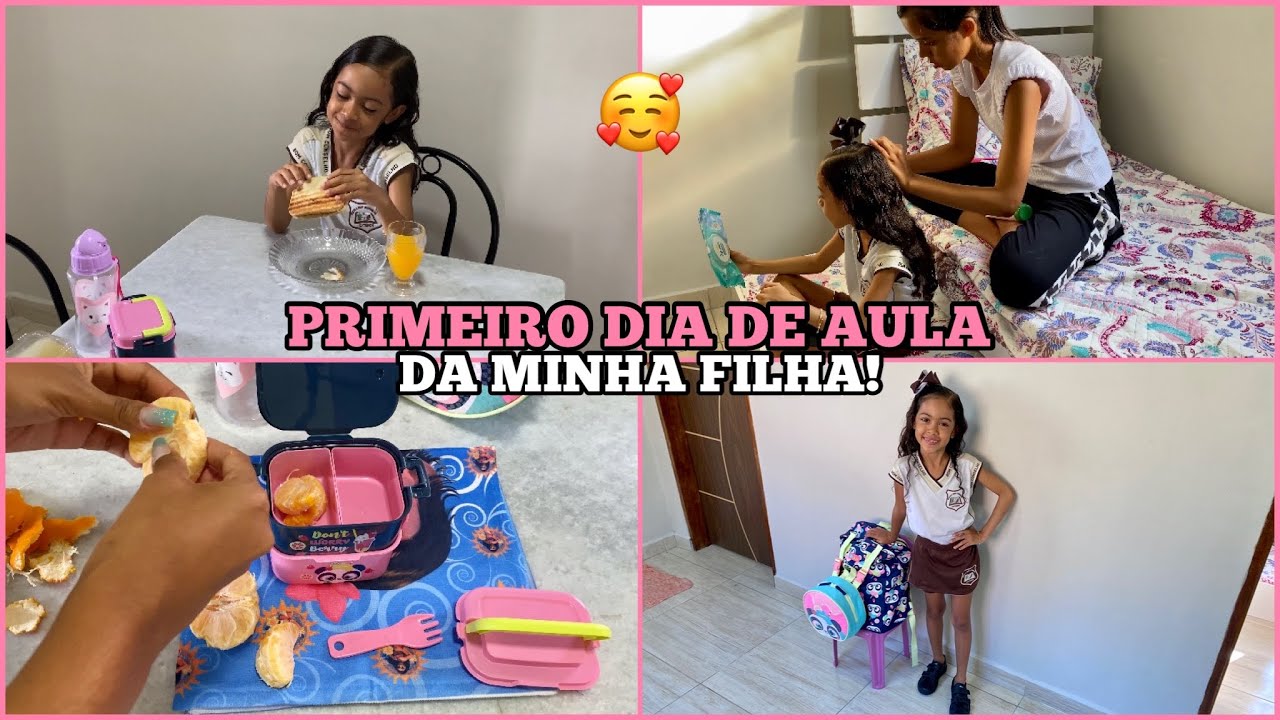 PRIMEIRO DIA DE AULA DA MINHA FILHA! *ME EMOCIONEI* 🥲❤️