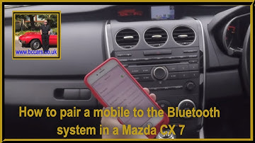 How to pair a mobile to the Bluetooth system in a Mazda CX 7 2 2 TD Sport Tech 5dr