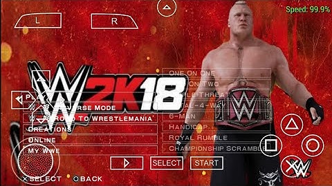 WWE 2K18 PSP MENU PROGRESS
