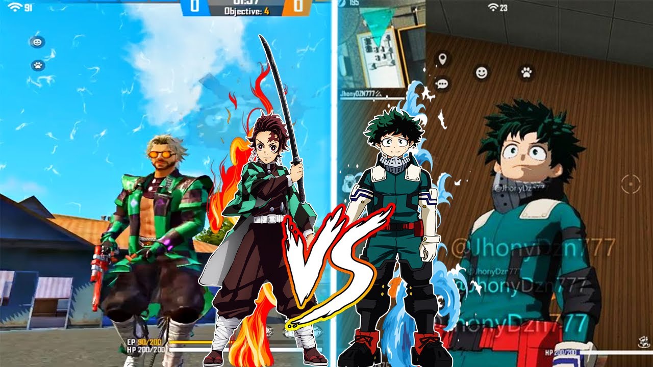 Tanjiro 「Textura 3D」 VS  Boku No Hero 「Textura 7D」