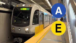 Los Angeles Metro A & E Line Trains - Regional Connector - Winter 2023/24
