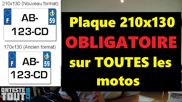 Quelle plaque immatriculation moto ?