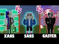 Xans vs. Sans vs. Gaster | Minecraft (NO LAG AT ALL!)