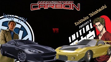Keisuke Takahashi (Initial D) vs Wolf TFK in Need For Speed Carbon!