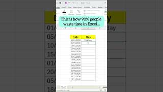 Excel Date to Day Formula | Convert Dates to Weekday in Seconds #excel #shorts #exceltips