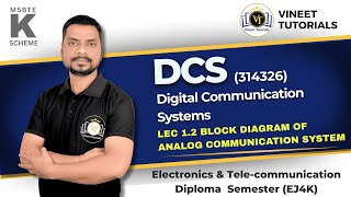 DCS Unit 1 Lec 1.2 BLOCK DIAGRAM OF ANALOG COMMUNICATION SYSTEM | Vineet Sir | Vineet Tutorials