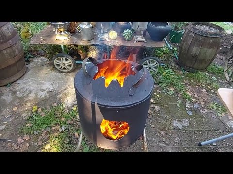 Печка из фляги