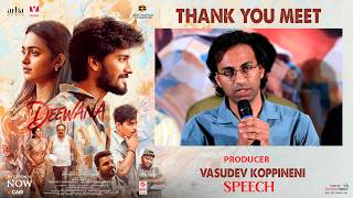 Producer Vasudev Speech at Deewana Thank You Meet | Blockbuster Celebration | Harshith, Smeha