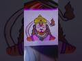 draw bajarangbali on canvas #art #bajrangbali #canvaspainting #shorts
