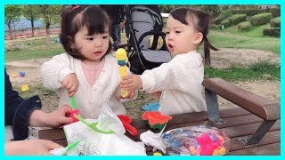 広い公園に大興奮❤️シャボン玉にも挑戦！【外遊び】【ゆうひなた】