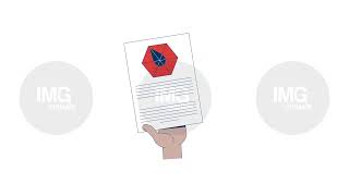 Hand holding hexagonal data diagram report 2D animation