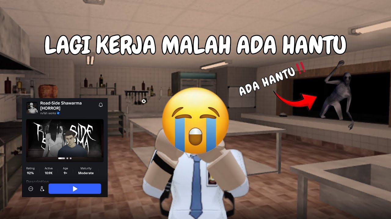 LAGI KERJA TAPI DIGANGGUIN HANTU‼️ | Roadside Shawarma Horror Roblox