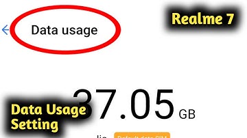 Realme 7 Data Usage Setting