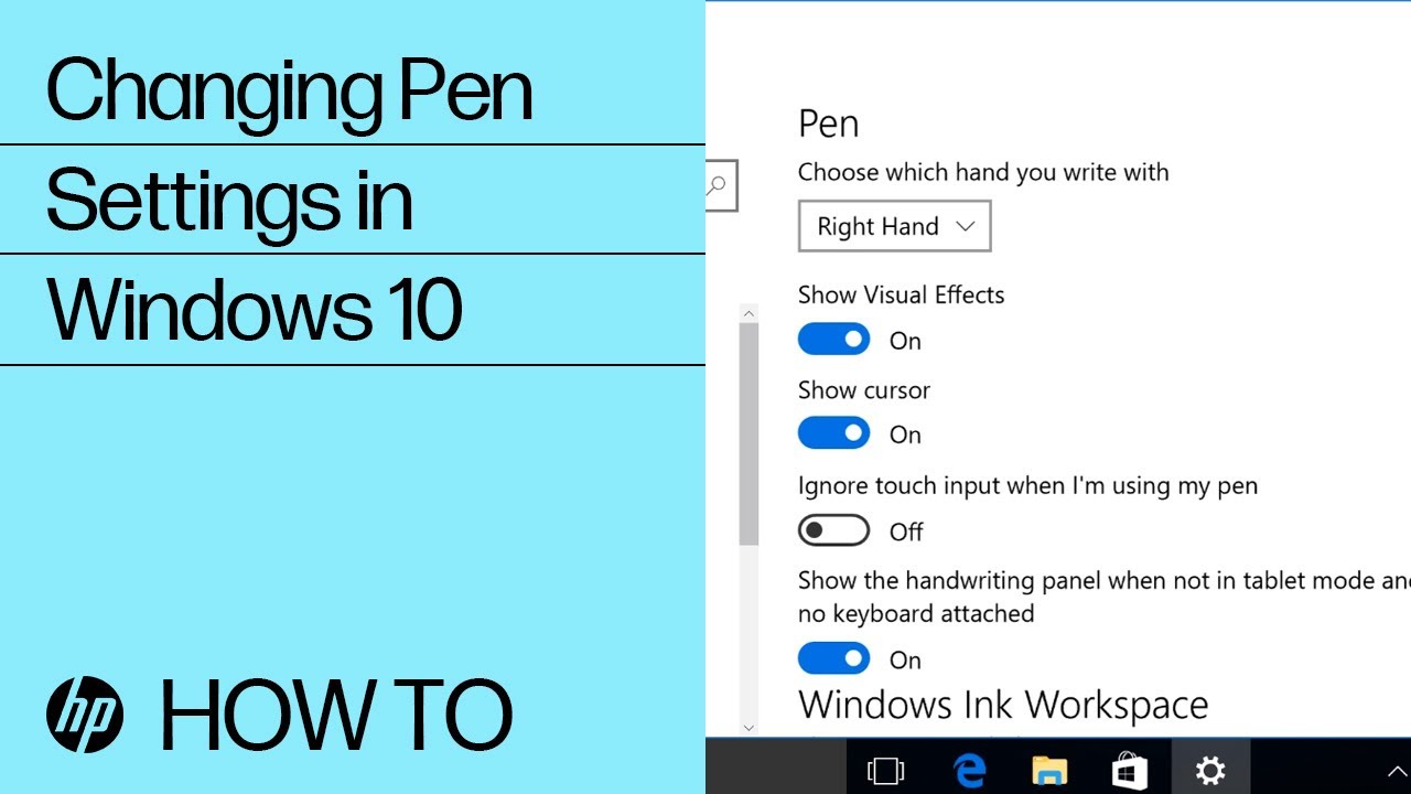 Changing Pen Settings in Windows 10