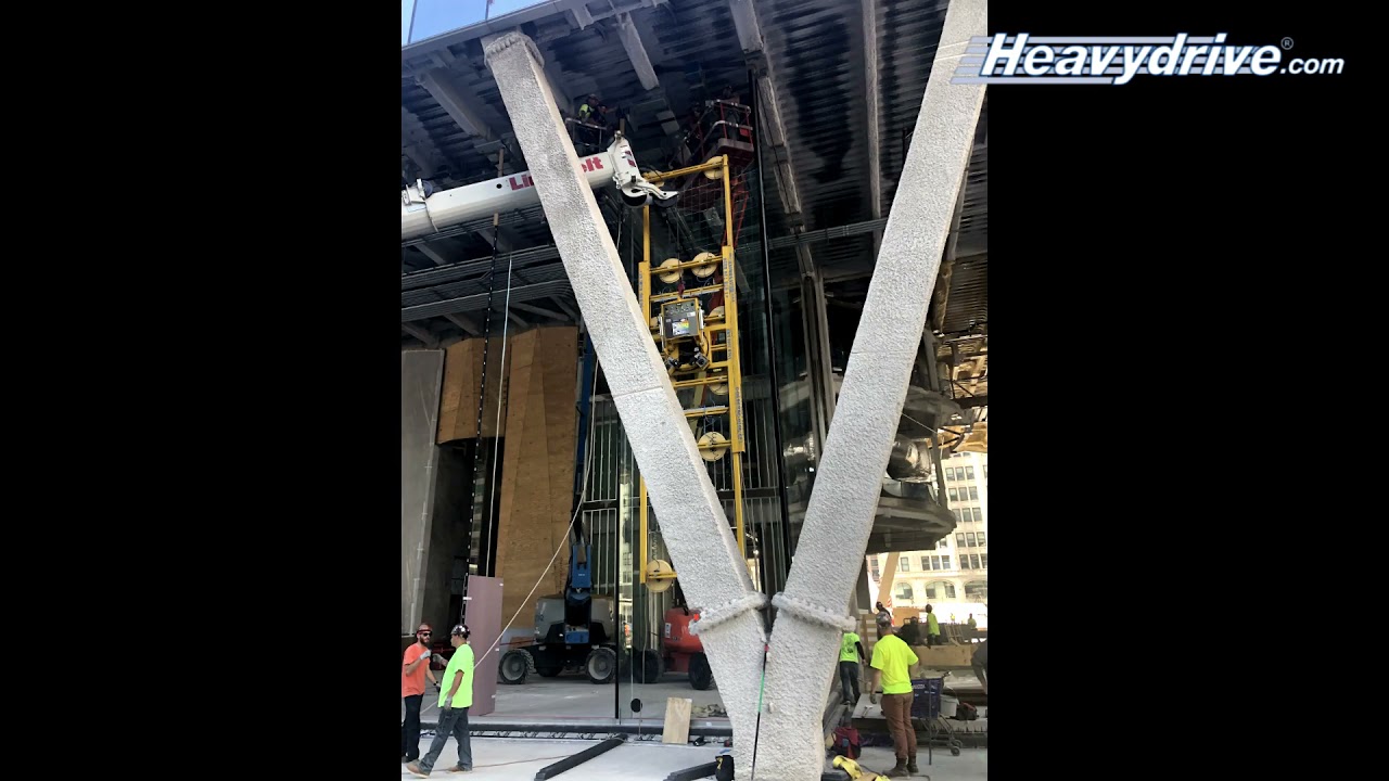 Установка стеклянных ребер в Чикаго (США)