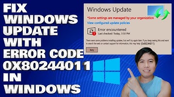 How To Fix Windows Update Error Code 0x80244011 in Windows 11