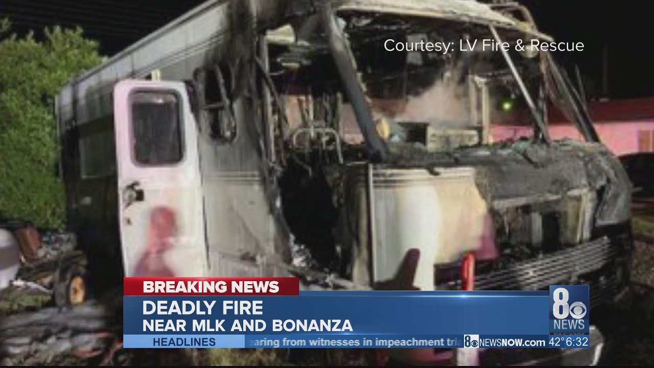 Man found dead in RV fire near downtown Las Vegas - YouTube