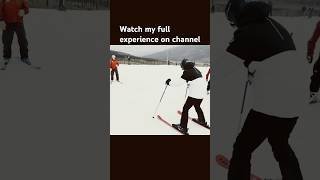 Tried skiing for the first time #shorts #skiing