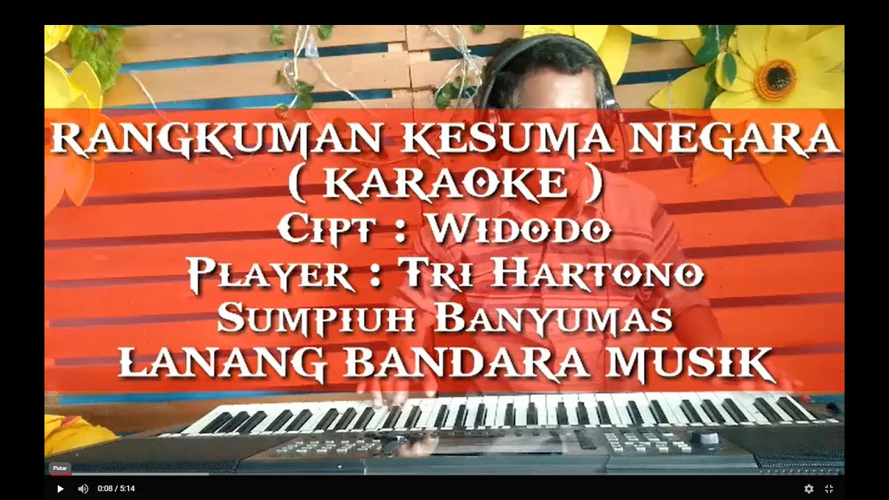 RANGKUMAN KUSUMA NEGARA keroncong,KARAOKE,Player : Tri Hartono,LANANG BANDARA MUSIK