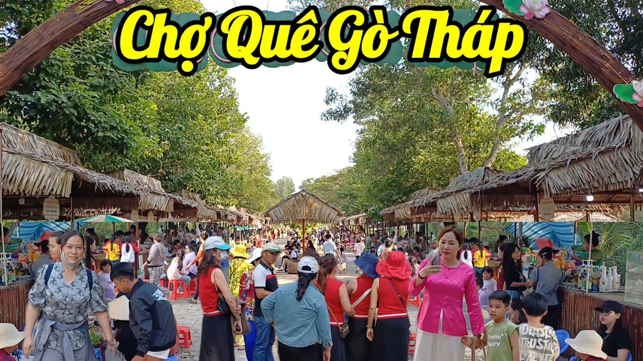 Với nhiều món ăn ngon tại Chợ Quê Gò Tháp - Đồng Tháp,  cá lóc nướng chui, bánh xèo nhân vịt 