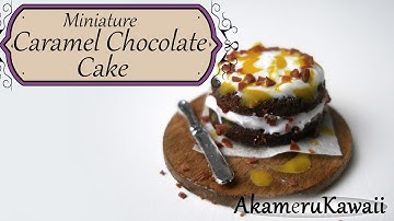 Miniature Caramel Chocolate Cake - Polymer Clay Tutorial