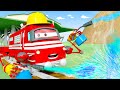 Troy le Train -  Le train mécanicien - La Ville des Voitures 🚓 🚒 Dessin animé Trains