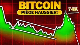 BITCOIN : ATTENTION AU PIÈGE HAUSSIER, JE SHORT LES 74k $ !?