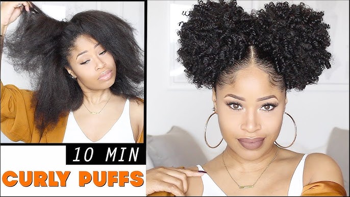 2 Puff Balls Tutorial on Short Natural Kinky Hair