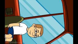 Cooper Collins Driving A Car &amp; Falls Off The Building (GoAnimate Action Electric Guitar)