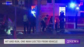 Man ejected from vehicle after a hit-and-run accident